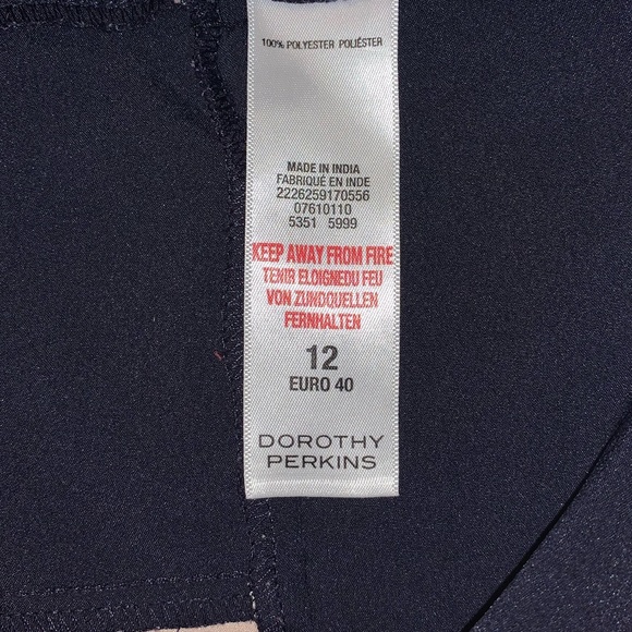 Dorothy Perkins Blue & Red Cap Sleeve Dress - Picture 10 of 11